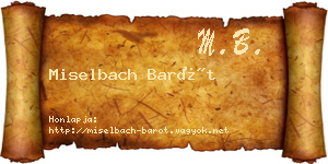 Miselbach Barót névjegykártya